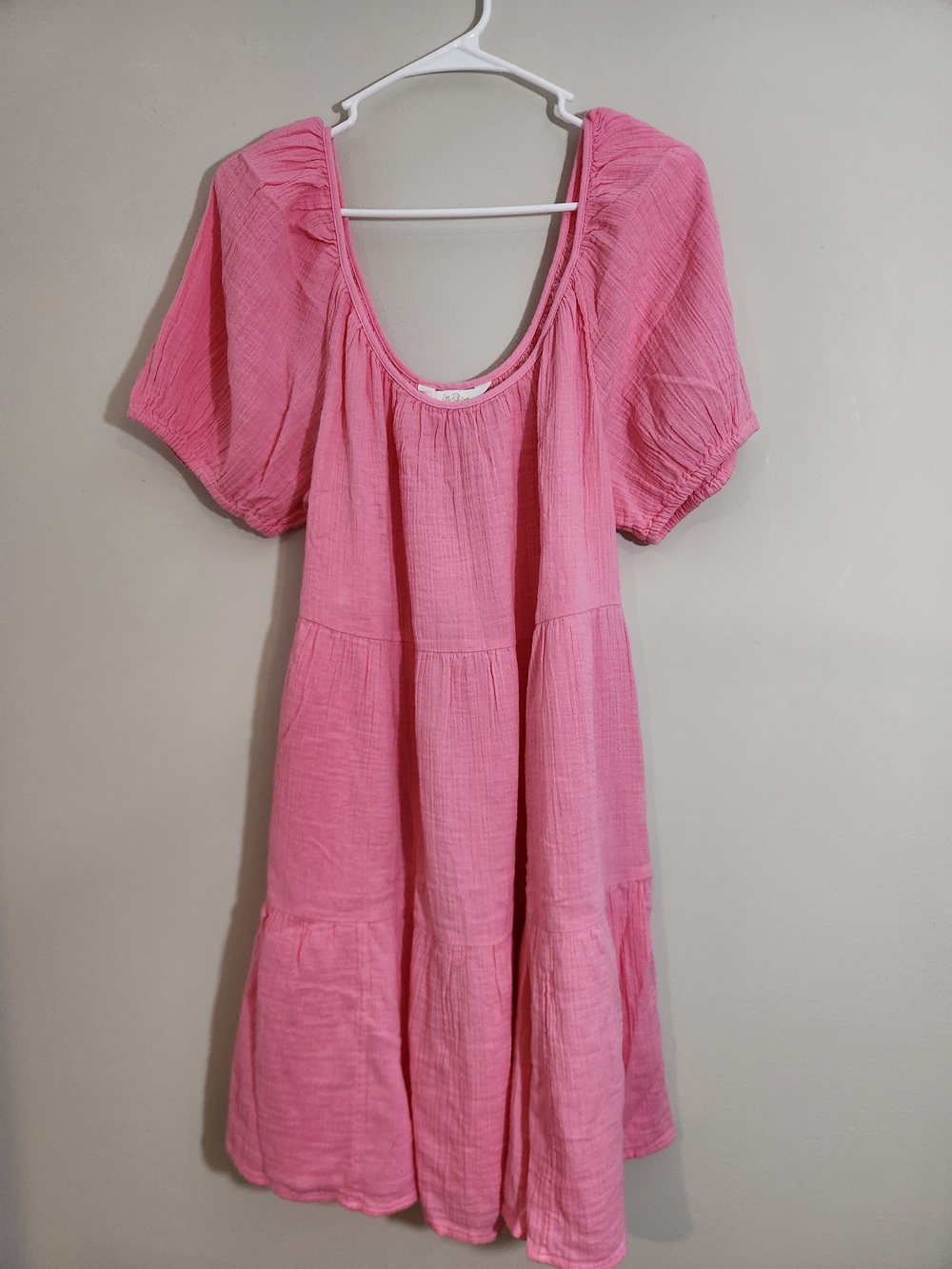 Lilly Pulitzer Zemini Cover Up Dress Pink Sleeve Cotton Gauze Lightweight Preppy